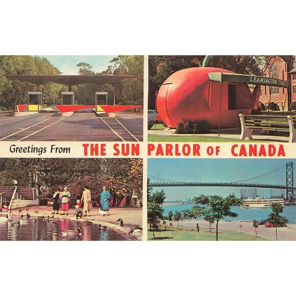 Postcard Greetings from The Sun Parlor of Canada Vintage Chrome Posted 1939-1970 - Picture 1 of 2